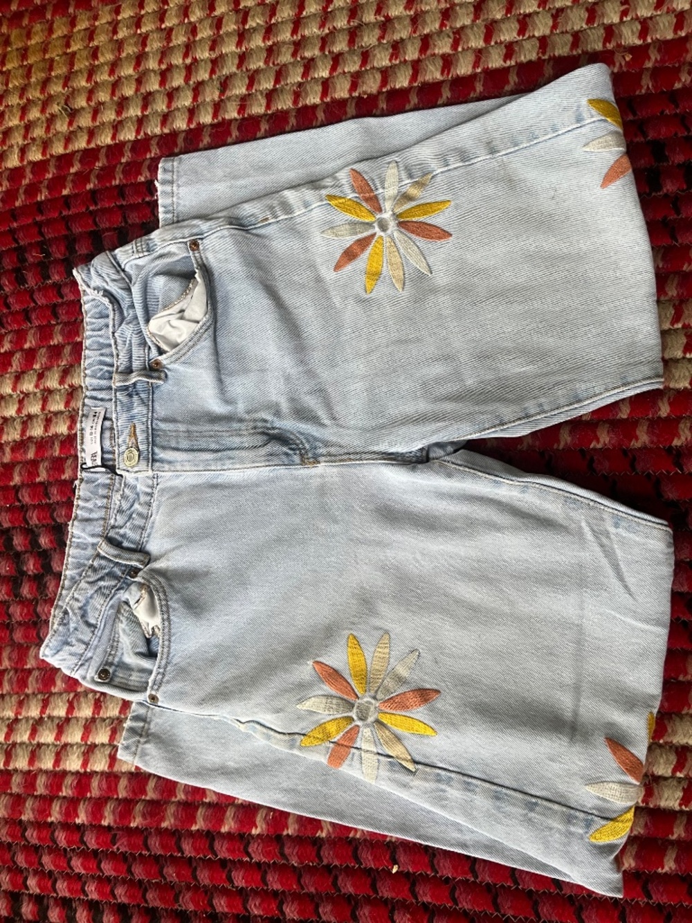 Girls Zara Embroidered Jeans - SO CUTE 😍🌼🌸
